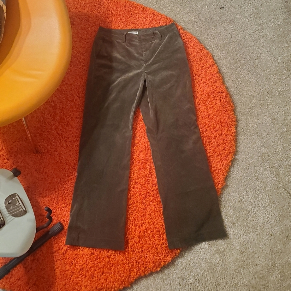 Coldwater Creek Olive Green Corduroy Pants Size 12